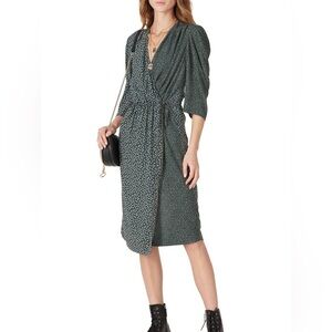NWT See By Chloé, Floral and Dot Wrap Dress, Size 6